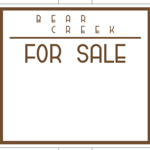 Bear Creek For Sale Sign