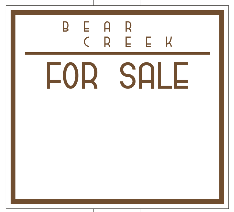 Bear Creek For Sale Sign
