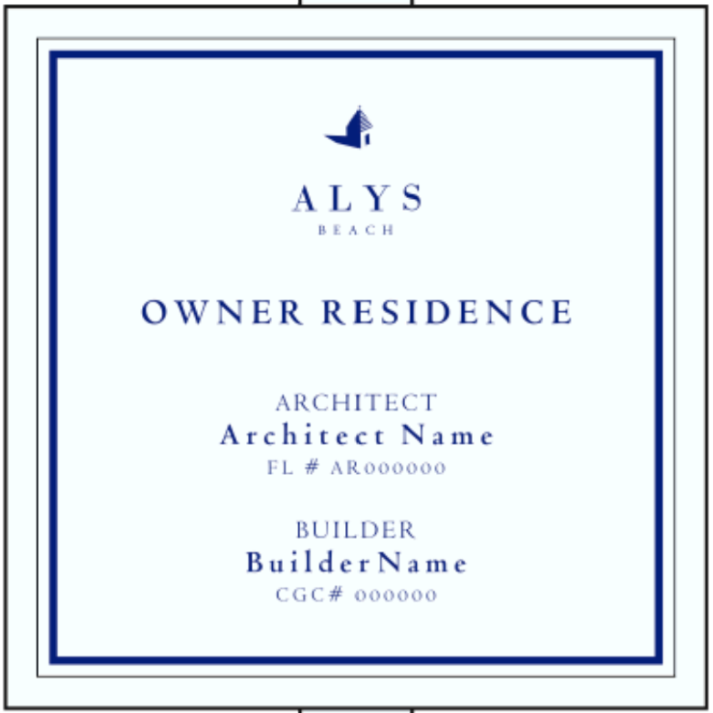 Alys Beach Job Site Sign without Rendering (Architect & Builder) - Image 2